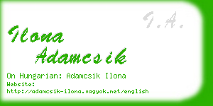 ilona adamcsik business card